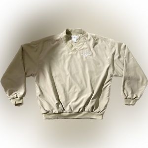 PECAN VALLEY GOLF CLUB V-NECK PULLOVER SZ M SPORT HALEY POLY SHELL NYLON LINED